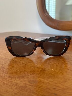 Aj Morgan Polarized Sunglasses- Tortoiseshell Cat-Eye - Brown/Black w/clear